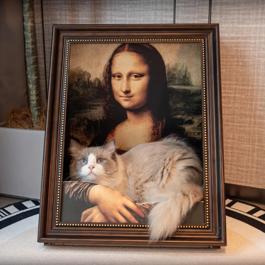 Pat pentru Pisici cu Design Artistic - Inspirat din Picturi Clasice